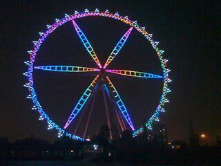 Ferris wheel night view
