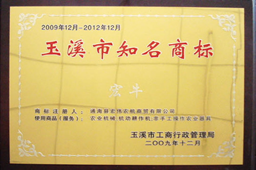 玉溪市知名商標