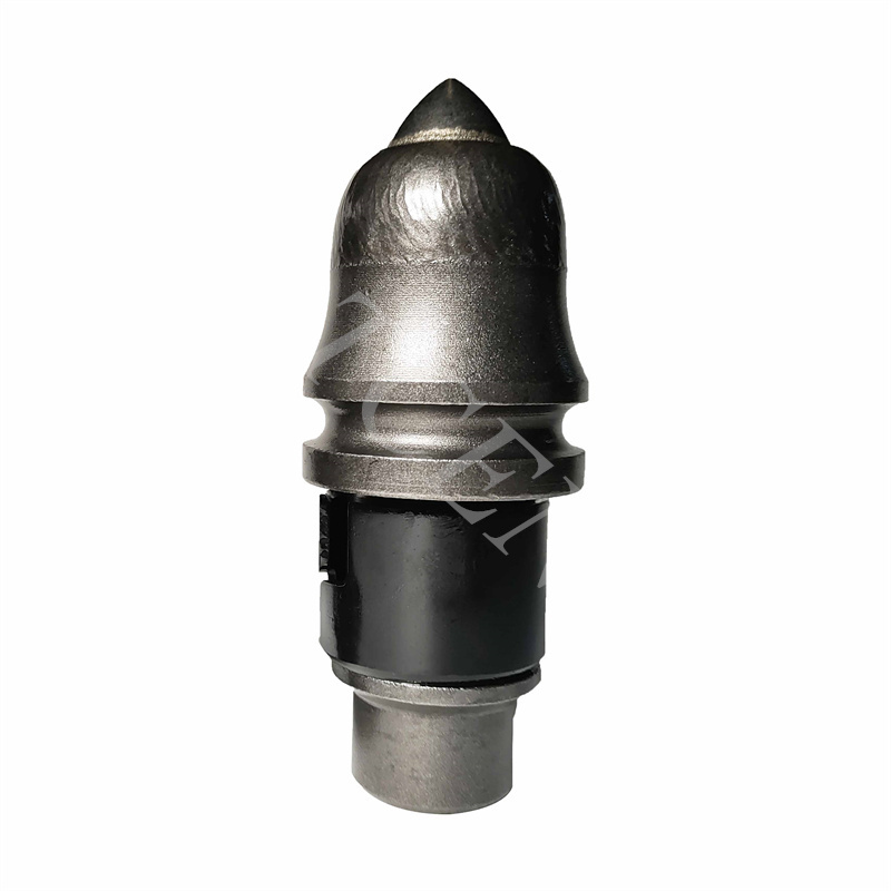 Auger drilling round shank drilling teeth