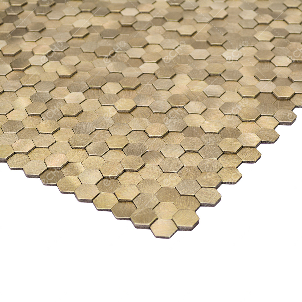 Exploring the Beauty of Gold Mini Hexagon Aluminium Mosaic Tiles