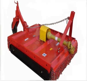 Rear mountd rotary mower with chain
