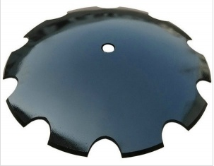 Notched disc blade