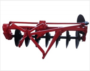 Rotary-driven disc plough