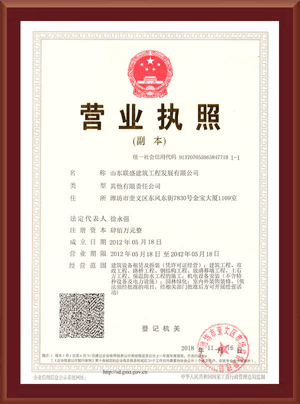 营业执照 营业执照