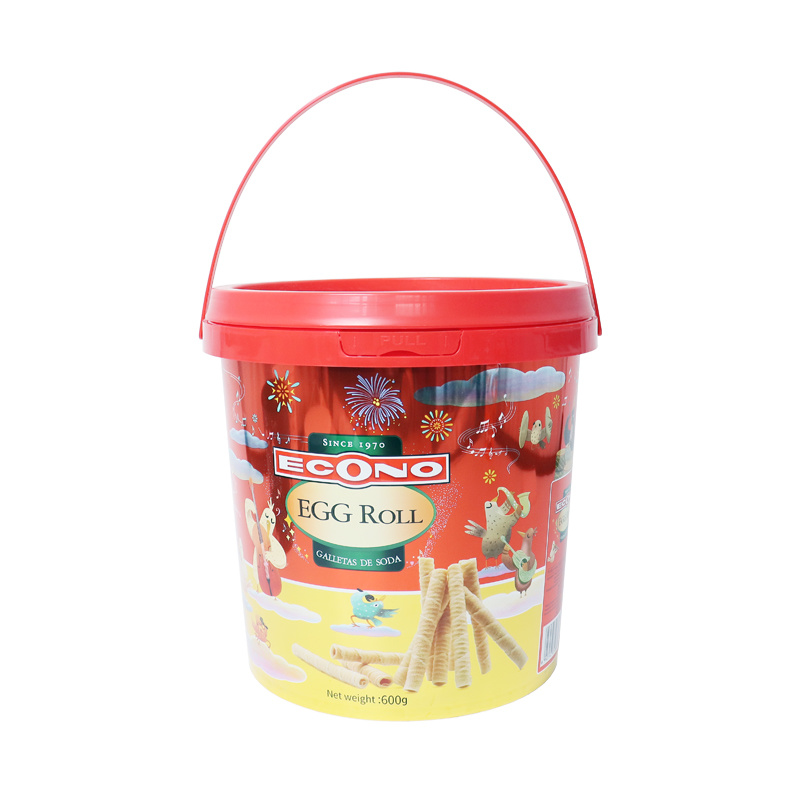 FREE CUSTOM 10L round printed logo color plastic OEM ODM custom plastic food packaging bucket  food bucket