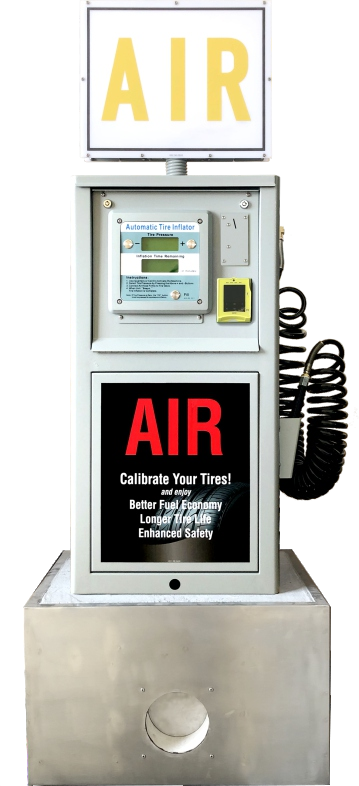 Coin-Operated Digital Tyre Inflator with Built-in Air Compressor (Outdoor, Inflator IP66)