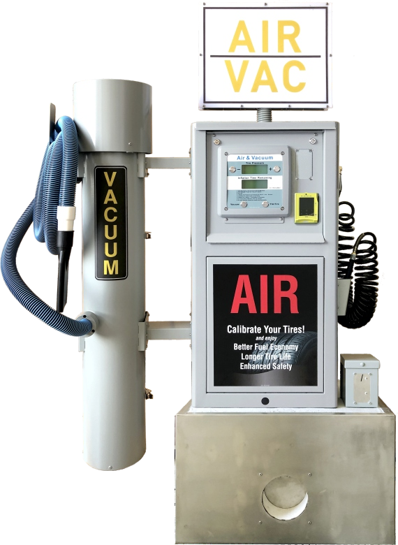 Coin-Operated Vacuum Machine  & Digital Tyre Inflator with Built-in Air Compressor (Outdoor, Inflator IP66)