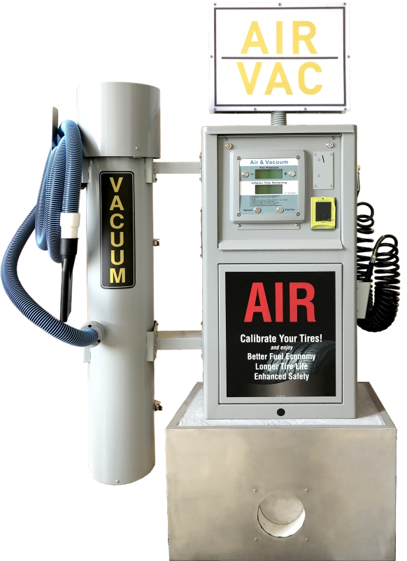 Coin-Operated Vacuum Machine  & Digital Tyre Inflator with Built-in Air Compressor (Outdoor, Inflator IP66)