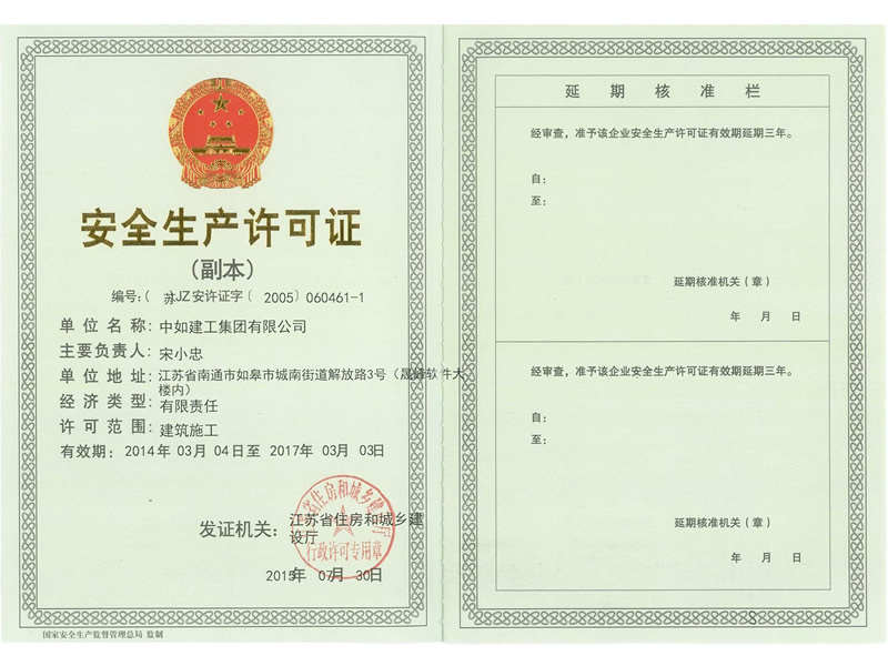 Safety production permit