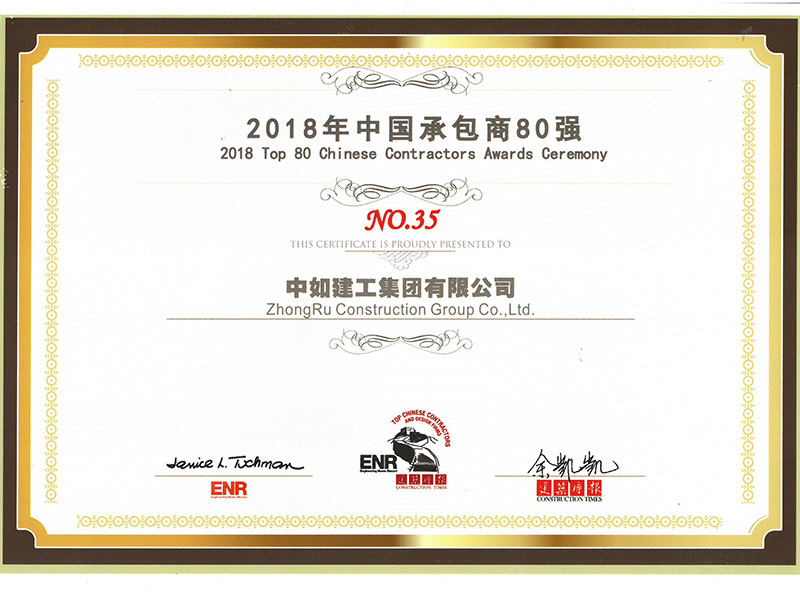 Top 80 Chinese Contractors in 2018