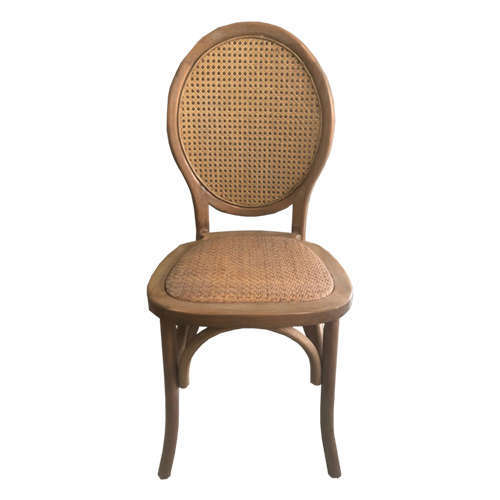Round rattan back cross chair base chair