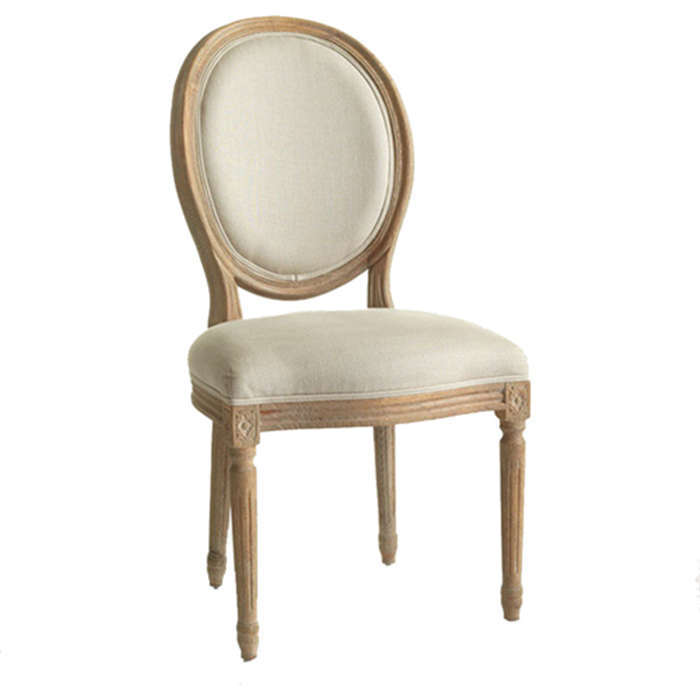 Natual color wood louis chair