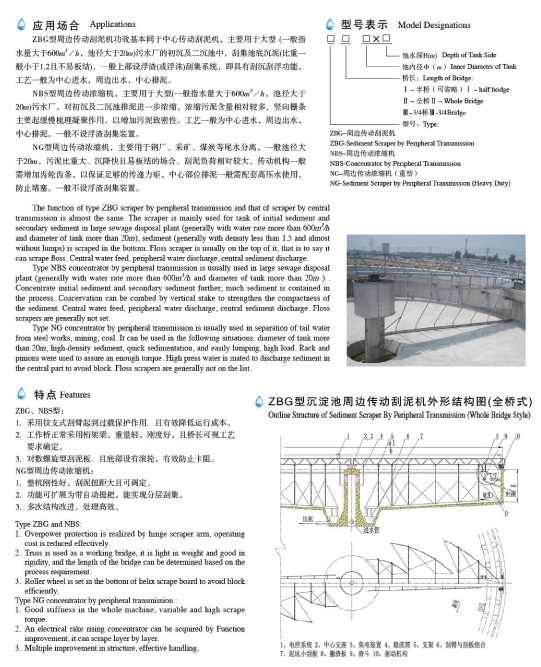 ZXG、NZS、NZ型中心传动刮泥机、浓缩机