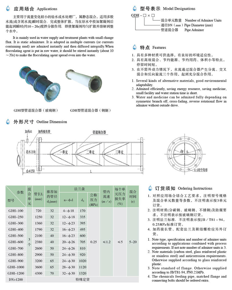 GDH型管道混合器