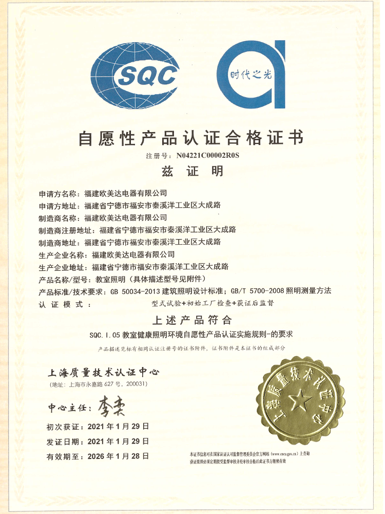 SQC Product Certification Certificate-1 SQC Product Certification Certificate-1