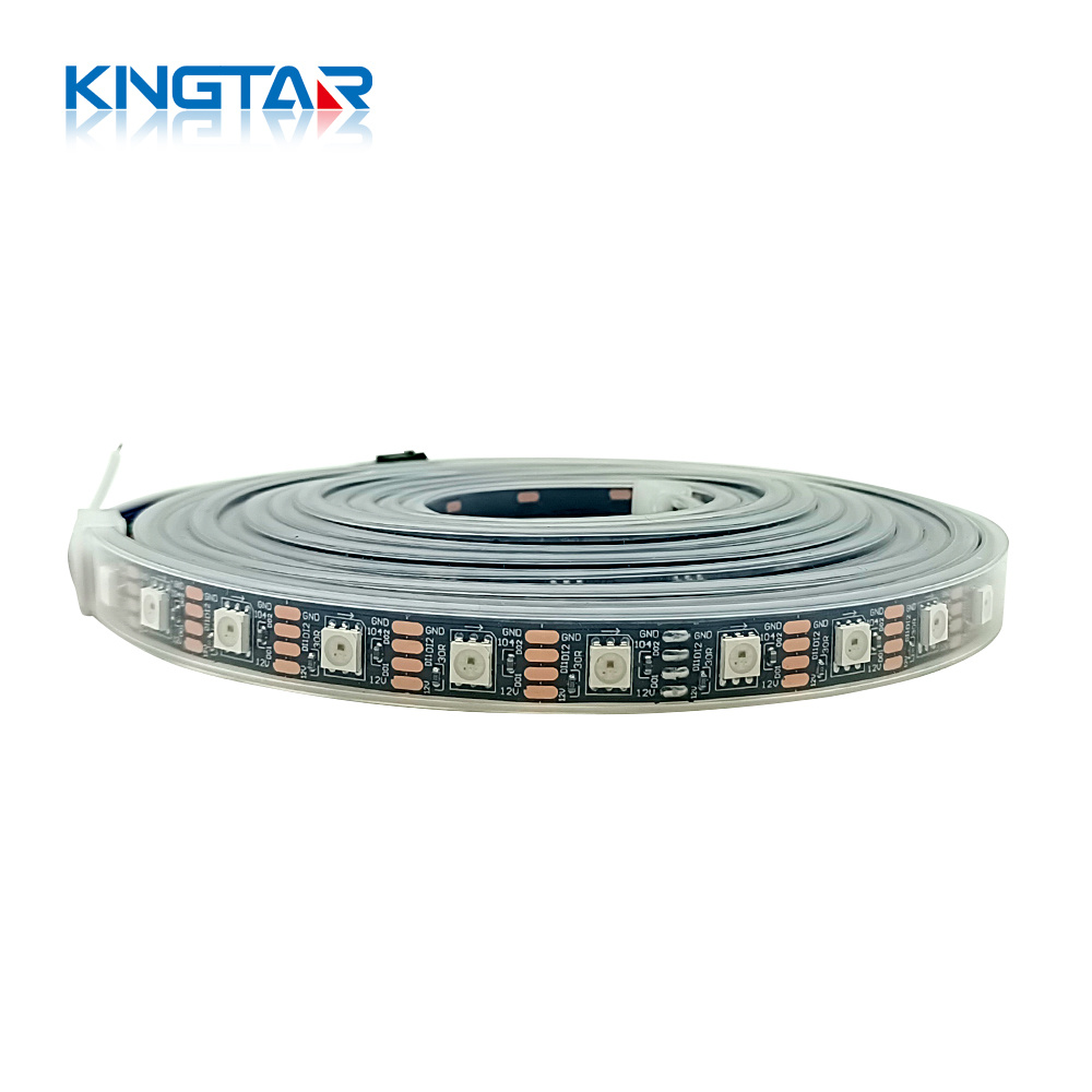 12V 60LEDs/m 60Pixels/m Digital RGB LED Strip Black PCB