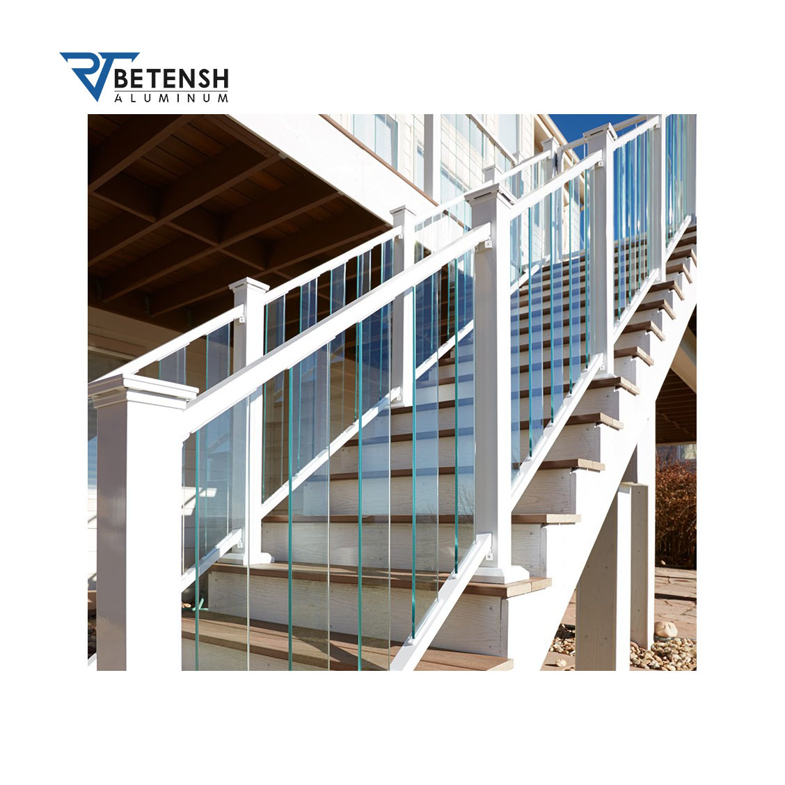 Factory High Quality Fence Tempered Glass and Argon-Arc Welded Aluminum Railings