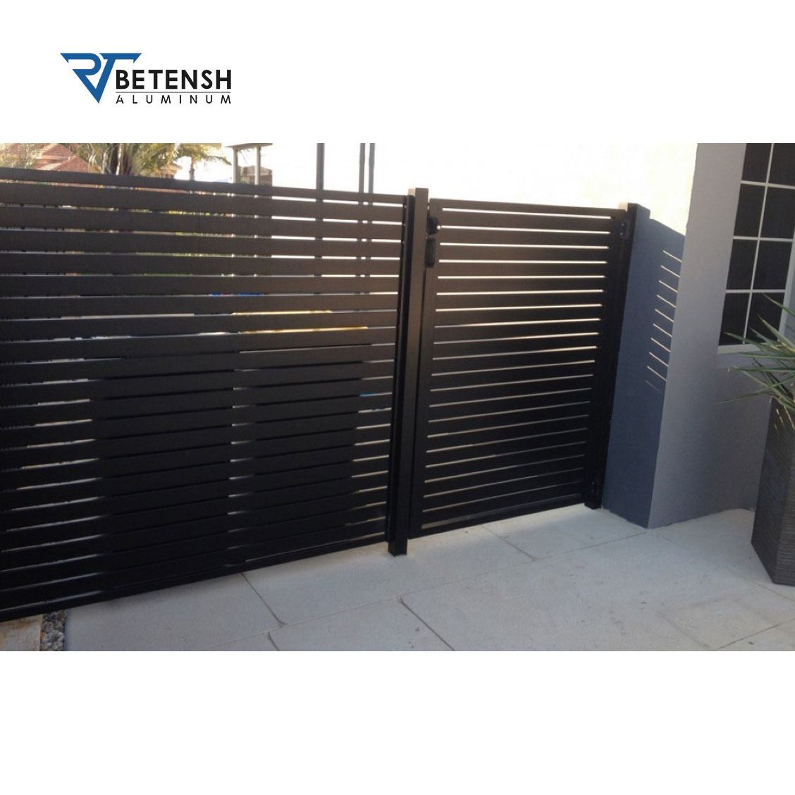 Modern Design Privacy Aluminum Outdoor Fence Walkway Gate Panels