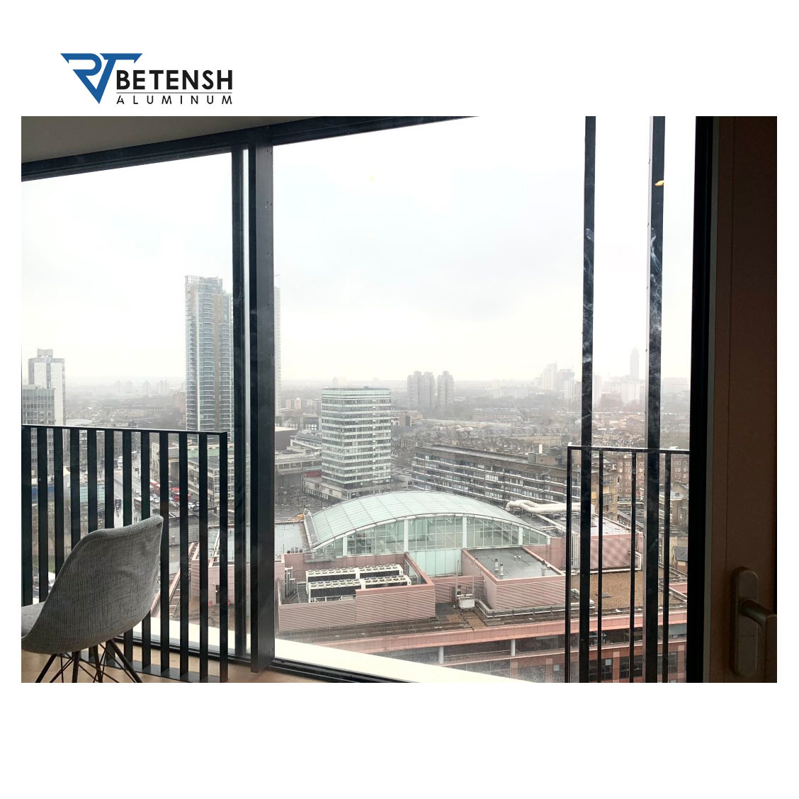 Aluminum Metal Stair Handrail Balcony Balustrade Aluminum Handrail