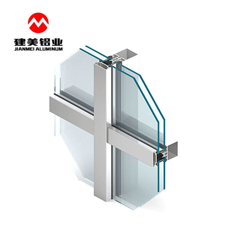 Structures glass curtain walls with aluminium profile frame manufacturers custom curtain wall aluminum profile