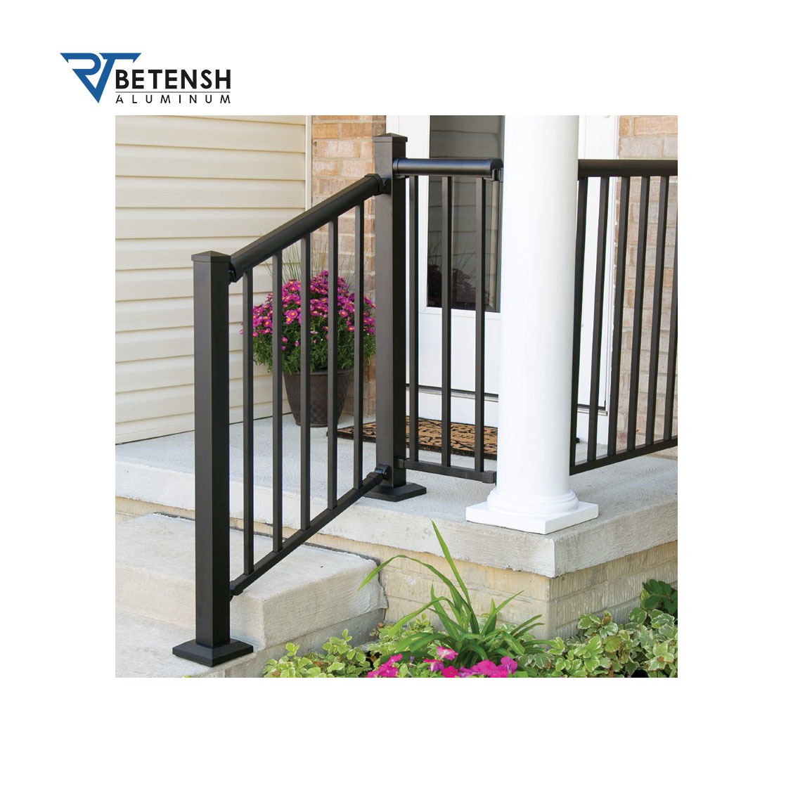 Betensh Aluminum Privacy Tube Fence Panels Deck Railing