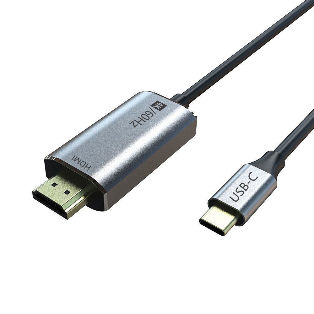 Nickel Plated USB C To HDMI HDTV Cable 6FT 4K 60Hz For MacBook Air