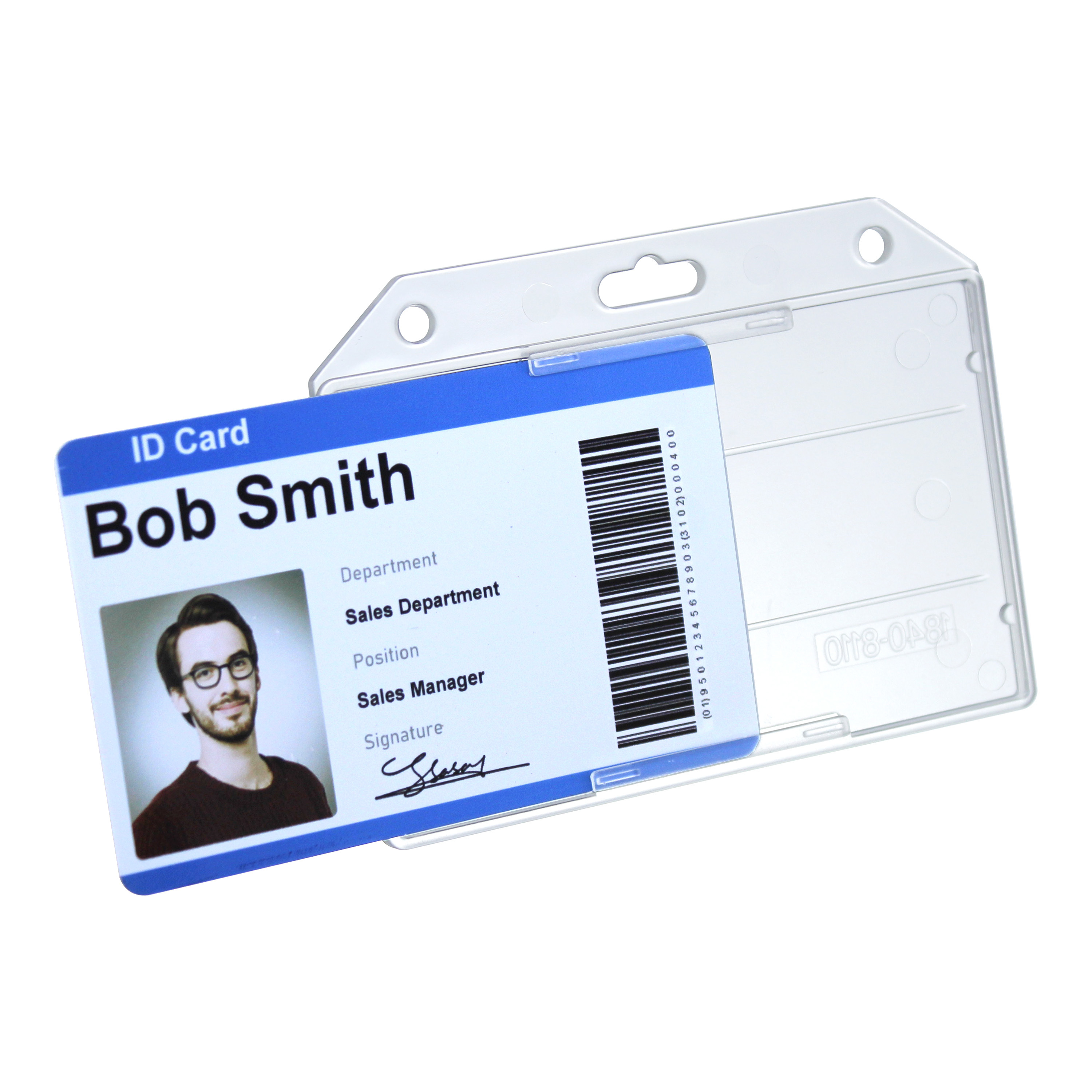 (H1840-811X) Horizontal Open-face Rigid Plastic Card Holder