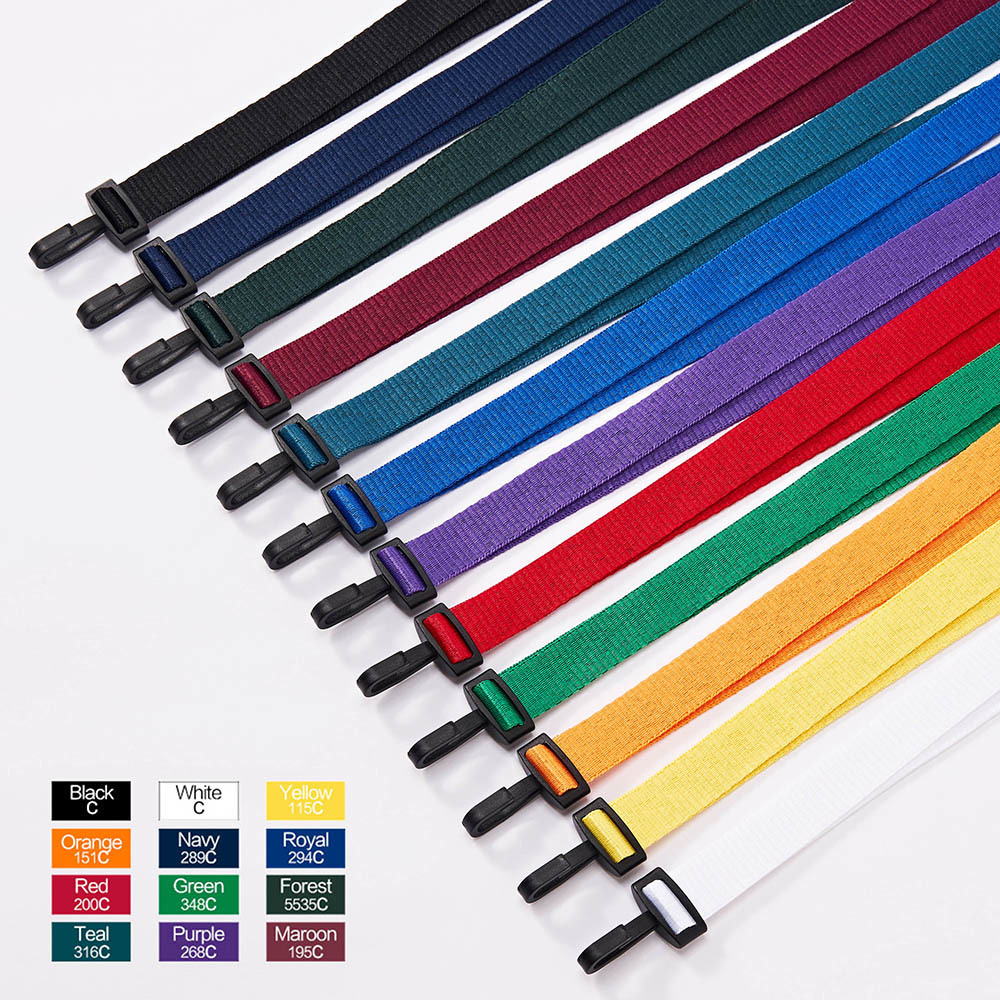 (L2138-40XX) 5/8" (16 mm) Breakaway Lanyard with Narrow "No-Twist" Plastic Hook