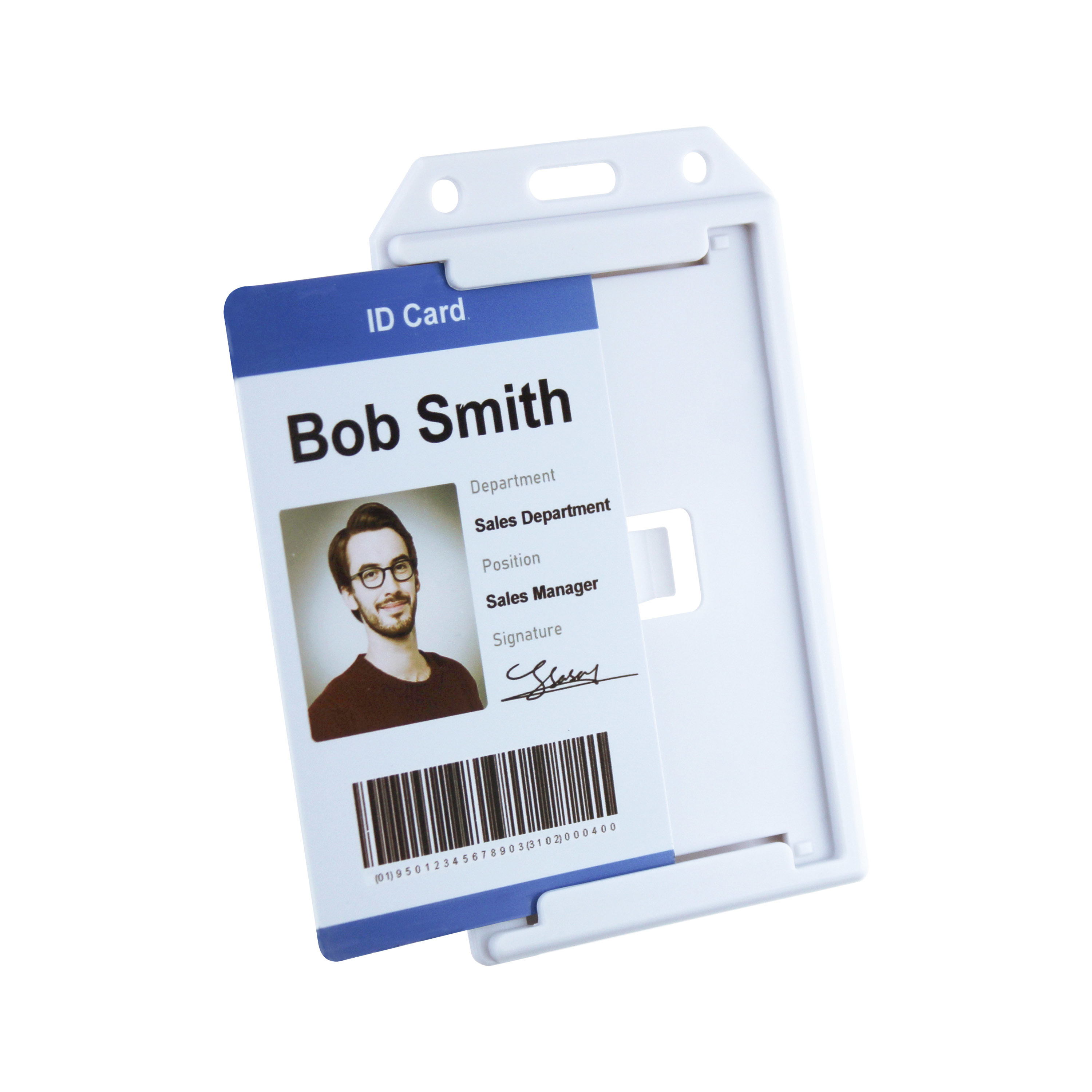 (H1840-308X)Rigid Plastic Vertical 2-Sided Multi-Card Holder, 2.38" x 4.1"