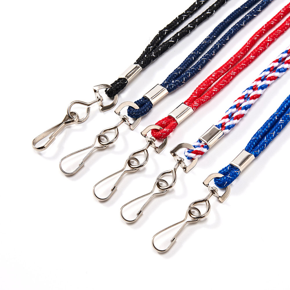 (L2135-302X) Silver Metallic Lanyard