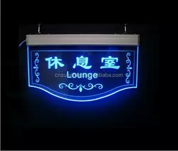Wall Mounted Acrylic Sign With Led Lights