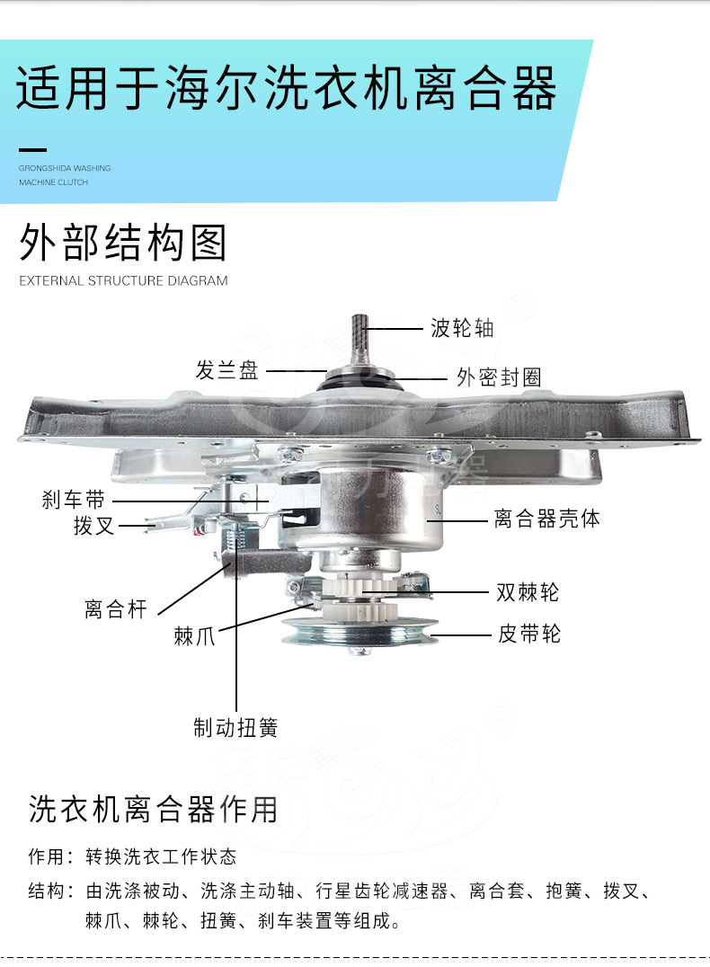 自动洗衣机刹车片调整图片