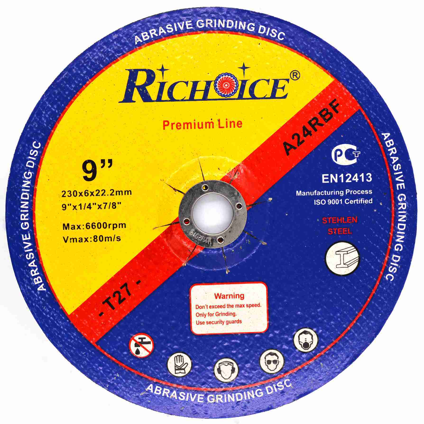 Abrasive cutting disc 230*2.2*22.23mm 9inch for Metal T42 cutting disc