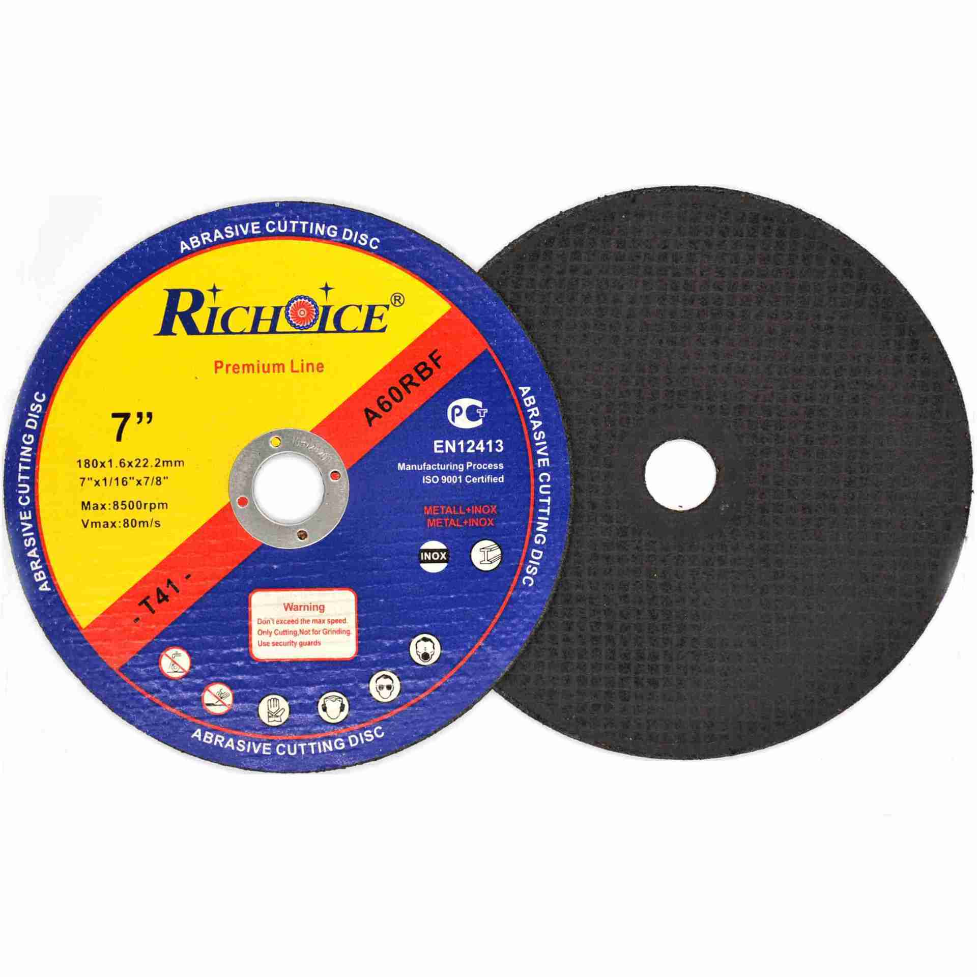 Abrasive cutting disc 180*1.6*22.23mm 7inch for Inox