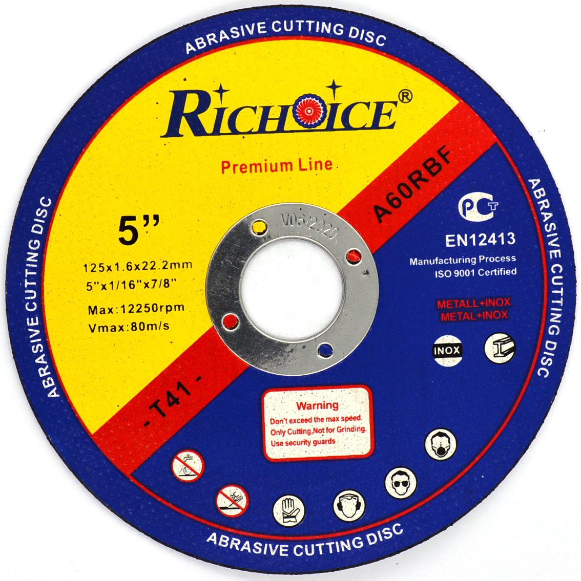 Abrasive cutting disc 125*1.2*22.23mm 5inch for Metal Ultra Thin Cut Off Wheel / Cutting Disc
