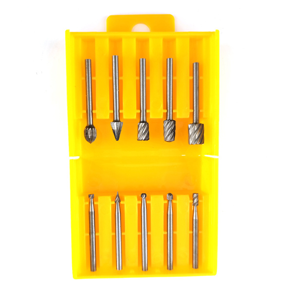 10Pcs Hot Sell Rotary Burr Woodworking Carving Tool Set