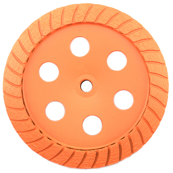 4/4.5/5/6/7/9 Inch 10 Holes Abrasive Diamond Continuous Turbo Cup Grinding Wheel For Marble Stone Concrete