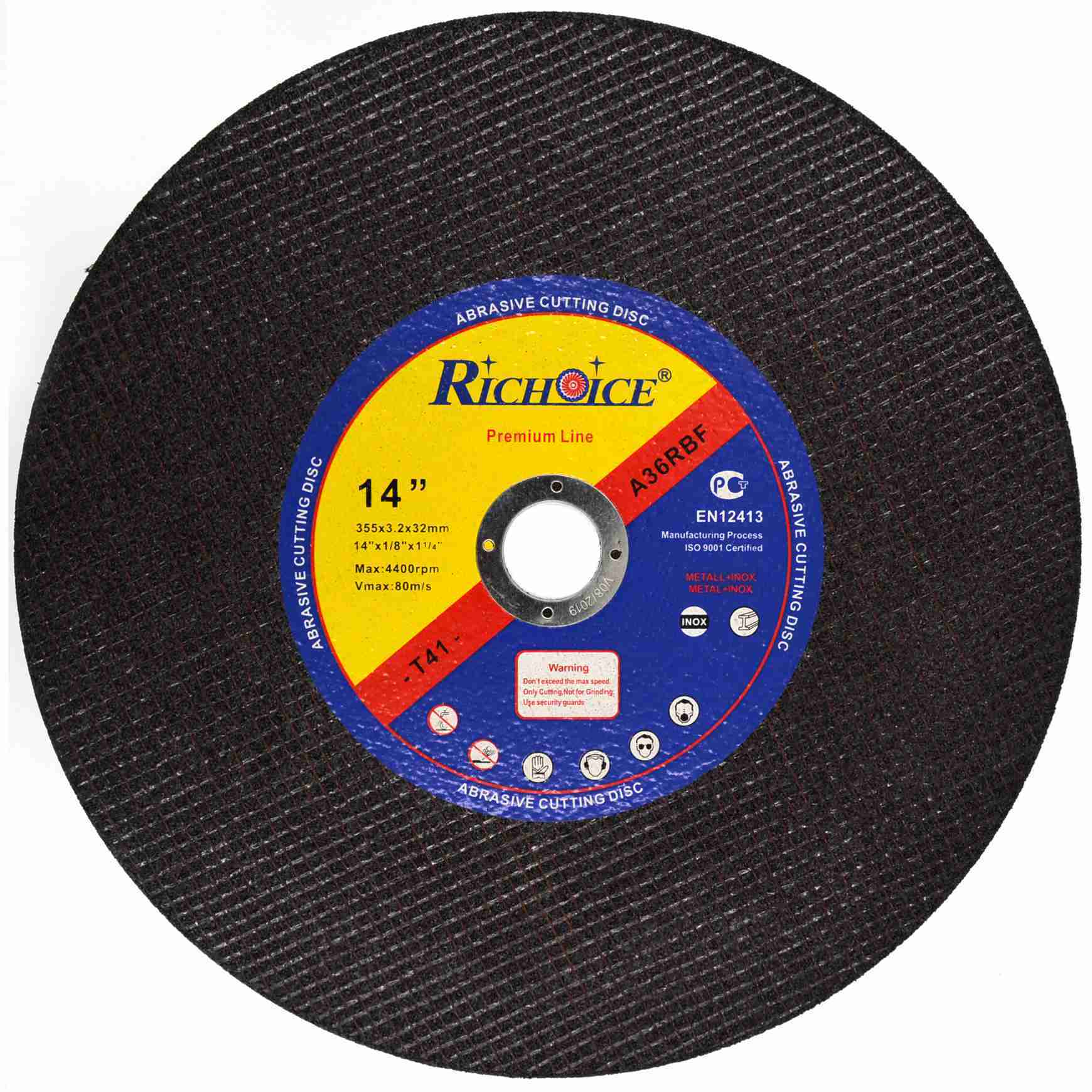 Abrasive cutting disc 355*2.5*25.4mm 14inch for Metal Angle Grinder Cut Off Wheel Large Abrasive Cutting Wheel
