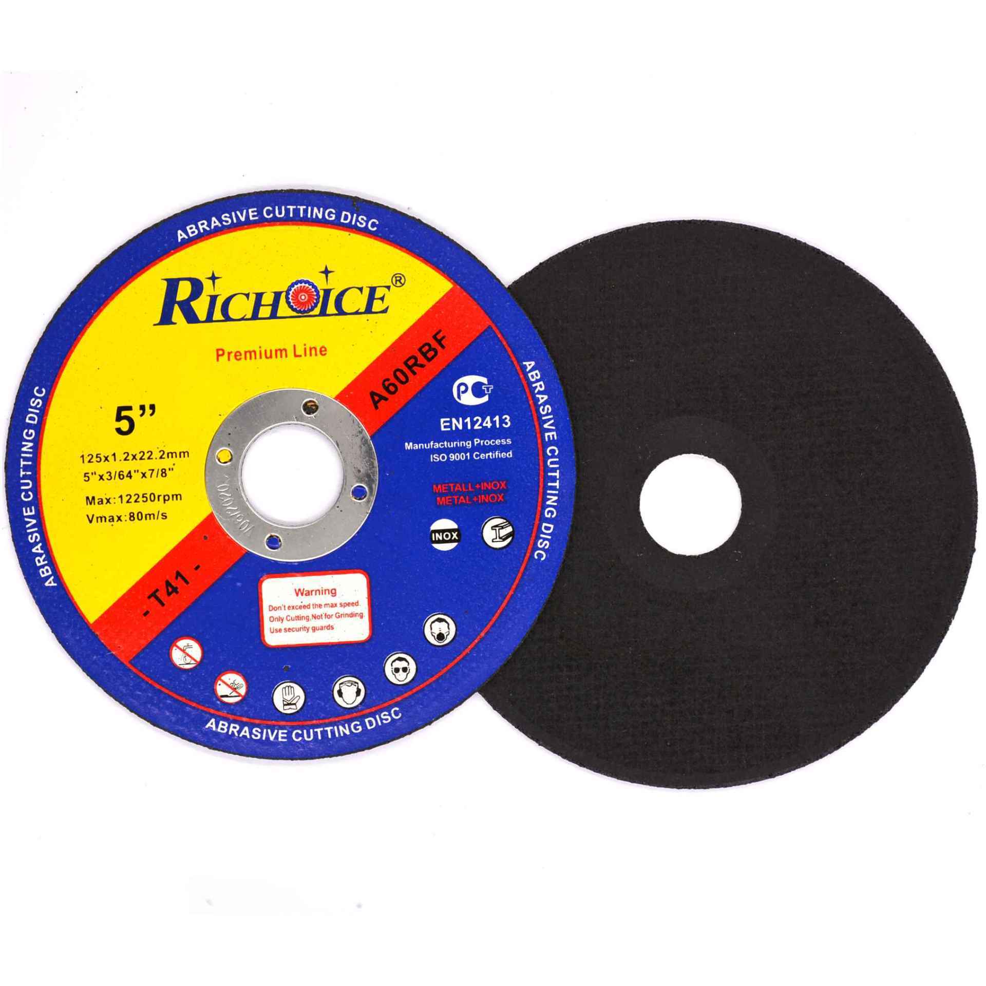 Abrasive cutting disc 125*1.6*22.23mm 5inch for Inox
