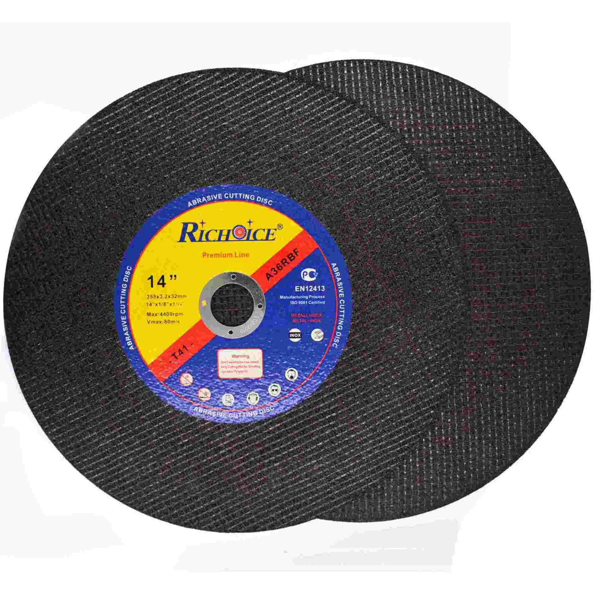 Abrasive cutting disc 355*2.5*25.4mm 14inch for Inox