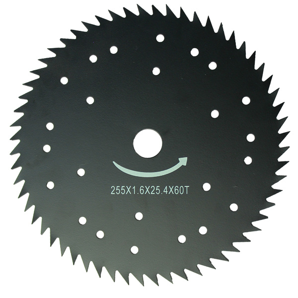 Desbrozadora 255 * 25,4mm color negro sierra hierba herramienta de jardín