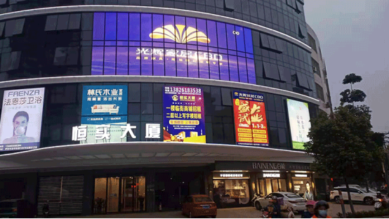 LED transparent screens are being used in more and more,glass curtain walls