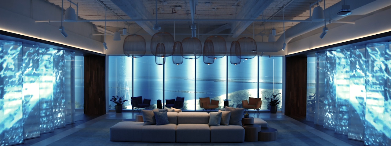 Indoor LED Transparent Display P2.6-5.2 in Yado Shenzhen Bantian Zhongcheng Hotel, China Indoor LED Transparent Display P2.6-5.2 in Yado Shenzhen Bantian Zhongcheng Hotel, China