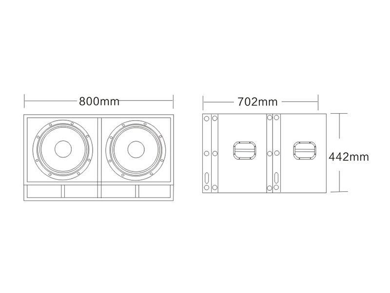 VR215SP dual 15-inch mid-low speakers