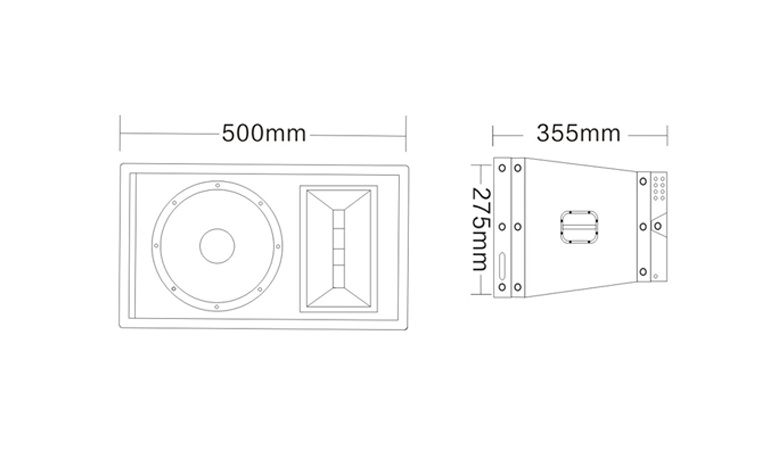 VR110P (neodymium magnetic) single 10-inch linear array speaker