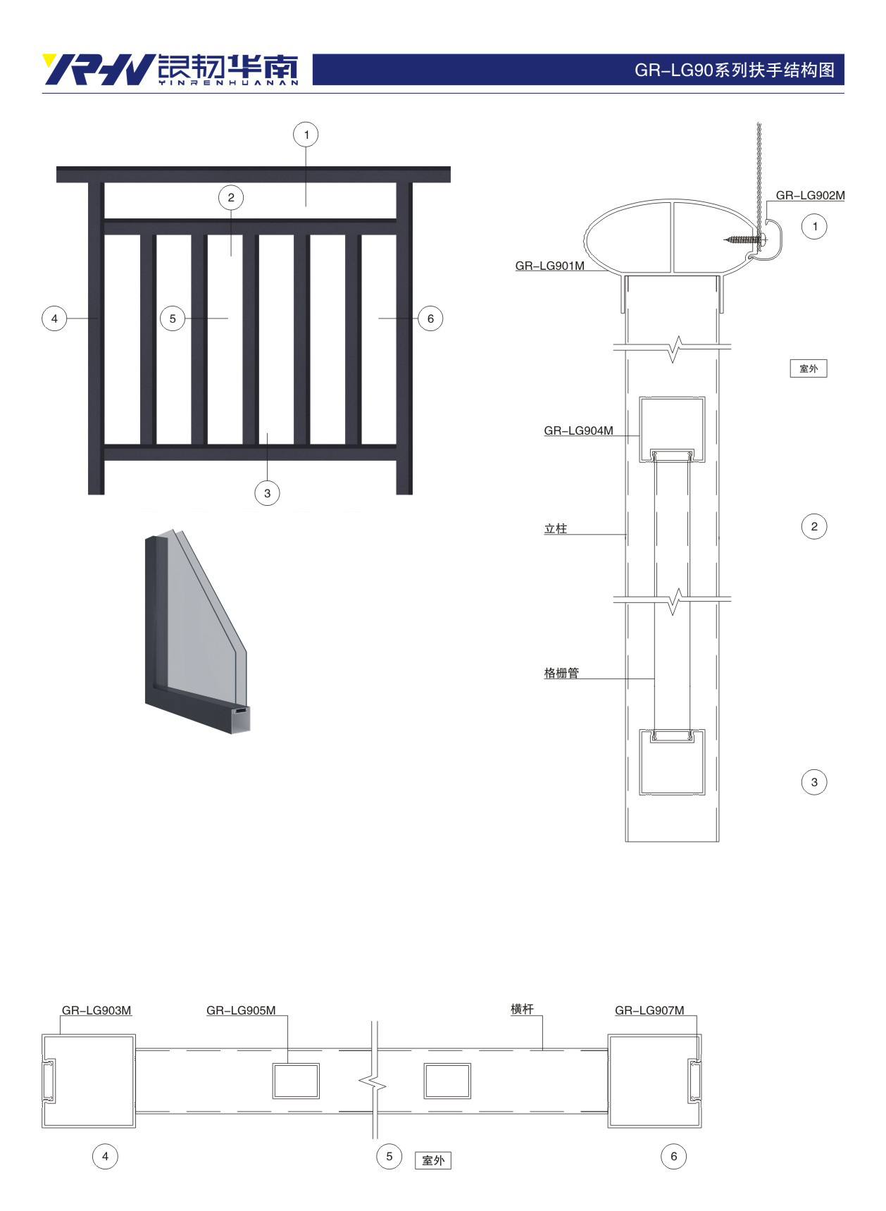 GR-LG90 handrail series