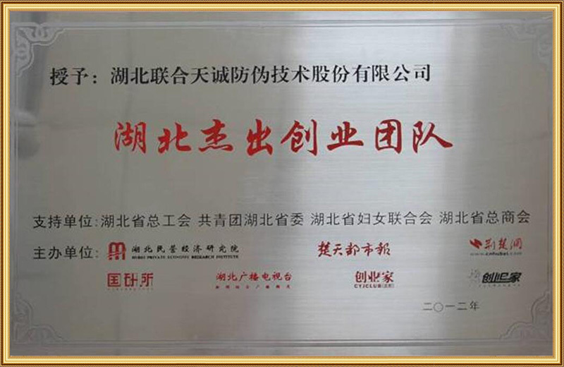 Hubei Outstanding Entrepreneurship Team Hubei Outstanding Entrepreneurship Team