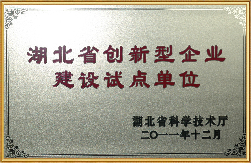 Hubei Provincial Innovative Enterprise Construction Pilot Unit Hubei Provincial Innovative Enterprise Construction Pilot Unit