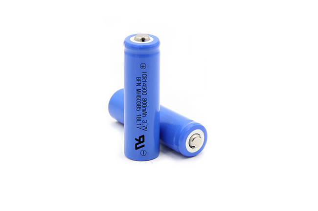 BFN 14500 800mAh 3.7V tip battery/lithium ion battery