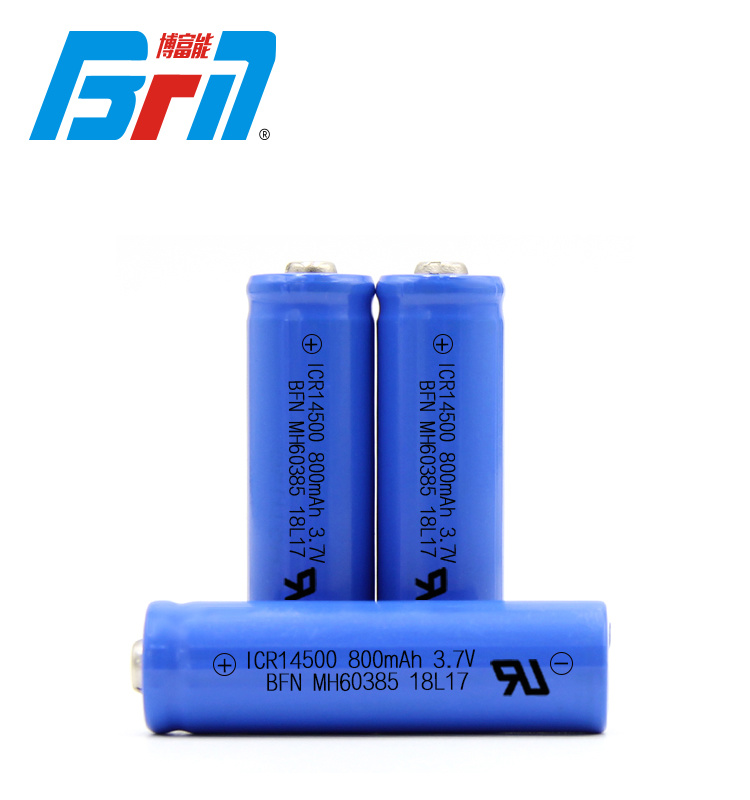 IFR14500 lithium iron phosphate battery 3.7V 800mAh Rechargeable Battery for Electric toy LED light